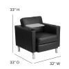 Flash Furniture Black Leather Tablet Chair, Model# BT-8219-BK-GG 4