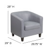 Flash Furniture Gray Leather Guest Chair, Model# BT-873-GY-GG 4