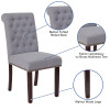 Flash Furniture HERCULES Series Lt Gray Fabric Parsons Chair, Model# BT-P-LTGY-FAB-GG 3