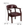 Flash Furniture Oxblood Vinyl Guest Chair, Model# B-Z105-OXBLOOD-GG 4