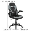 Flash Furniture X10 Gray/Black Racing Gaming Chair, Model# CH-00095-GY-GG 5