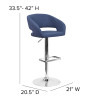 Flash Furniture Blue Fabric Barstool, Model# CH-122070-BLFAB-GG 4