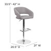 Flash Furniture Gray Fabric Barstool, Model# CH-122070-GYFAB-GG 4