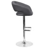 Flash Furniture Gray Vinyl Barstool, Model# CH-122070-GY-GG 7