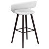 Flash Furniture Brynn Series 29"H White Vinyl Barstool, Model# CH-152560-WH-VY-GG 5