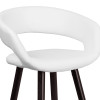 Flash Furniture Brynn Series 29"H White Vinyl Barstool, Model# CH-152560-WH-VY-GG 6