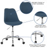 Flash Furniture Aurora Series Blue Fabric Task Chair, Model# CH-152783-BL-GG 4