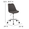 Flash Furniture Aurora Series Dark Gray Fabric Task Chair, Model# CH-152783-DKGY-GG 5