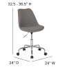 Flash Furniture Aurora Series Light Gray Fabric Task Chair, Model# CH-152783-LTGY-GG 5