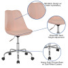 Flash Furniture Aurora Series Pink Fabric Task Chair, Model# CH-152783-PK-GG 4