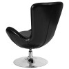 Flash Furniture Egg Series Black Leather Egg Series Chair, Model# CH-162430-BK-LEA-GG 5