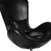 Flash Furniture Egg Series Black Leather Egg Series Chair, Model# CH-162430-BK-LEA-GG 6
