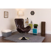 Flash Furniture Egg Series Brown Leather Egg Series Chair, Model# CH-162430-BN-LEA-GG 2