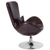 Flash Furniture Egg Series Brown Leather Egg Series Chair, Model# CH-162430-BN-LEA-GG 3