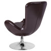 Flash Furniture Egg Series Brown Leather Egg Series Chair, Model# CH-162430-BN-LEA-GG 4