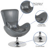 Flash Furniture Egg Series Gray Leather Egg Series Chair, Model# CH-162430-GY-LEA-GG 3