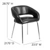 Flash Furniture Fusion Series Black Leather Side Chair, Model# CH-162731-BK-GG 4