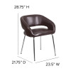 Flash Furniture Fusion Series Brown Leather Side Chair, Model# CH-162731-BN-GG 4