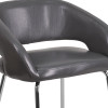 Flash Furniture Fusion Series Gray Leather Side Chair, Model# CH-162731-GY-GG 7