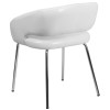 Flash Furniture Fusion Series White Leather Side Chair, Model# CH-162731-WH-GG 5