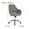 Flash Furniture Madrid Lt Gray Fabric Mid-Back Chair, Model# CH-177280-LGY-F-GG 5
