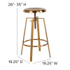 Flash Furniture Toledo Gold Adjustable Barstool, Model# CH-181070-26S-GLD-GG 4