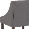 Flash Furniture Carmel Series 24" Gray Fabric Stool, Model# CH-182020-24-DKGY-F-GG 6