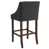 Flash Furniture Carmel Series 30" Charcoal Fabric/Wood Stool, Model# CH-182020-30-BK-F-GG 5