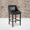 Flash Furniture Carmel Series 30" Black Leather/Wood Stool, Model# CH-182020-30-BK-GG 2