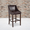 Flash Furniture Carmel Series 30" Brown Leather/Wood Stool, Model# CH-182020-30-BN-GG 2