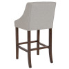 Flash Furniture Carmel Series 30" Gray Fabric/Wood Stool, Model# CH-182020-30-LTGY-F-GG 5