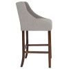 Flash Furniture Carmel Series 30" Gray Fabric/Wood Stool, Model# CH-182020-30-LTGY-F-GG 7