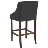 Flash Furniture Carmel Series 30" Charcoal Fabric/Wood Stool, Model# CH-182020-T-30-BK-F-GG 5