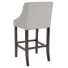 Flash Furniture Carmel Series 30" Gray Fabric/Wood Stool, Model# CH-182020-T-30-LTGY-F-GG 5