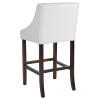 Flash Furniture Carmel Series 30" White Leather/Wood Stool, Model# CH-182020-T-30-WH-GG 5