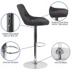 Flash Furniture Dark Gray Fabric Bar Stool, Model# CH-182050X000-DKGYFAB-GG 3