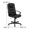 Flash Furniture Black LeatherSoft Task Chair, Model# CH-197051X000-BK-GG 5