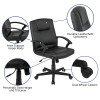 Flash Furniture Black LeatherSoft Task Chair, Model# CH-197220X000-BK-GG 4