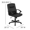 Flash Furniture Black LeatherSoft Task Chair, Model# CH-197220X000-BK-GG 5