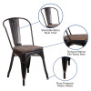 Flash Furniture Aged Black Metal/Wood Chair, Model# CH-31230-BQ-WD-GG 3