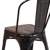 Flash Furniture Aged Black Metal/Wood Chair, Model# CH-31230-BQ-WD-GG 6
