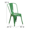 Flash Furniture Green Metal Chair, Model# CH-31230-GN-GG 4