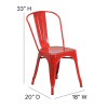 Flash Furniture Red Metal Chair, Model# CH-31230-RED-GG 4