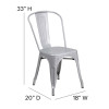 Flash Furniture Silver Metal Chair, Model# CH-31230-SIL-GG 4