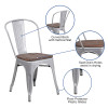 Flash Furniture Silver Metal Stack Chair, Model# CH-31230-SIL-WD-GG 3