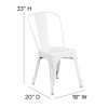 Flash Furniture White Metal Chair, Model# CH-31230-WH-GG 4
