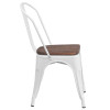 Flash Furniture White Metal Stack Chair, Model# CH-31230-WH-WD-GG 7