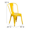 Flash Furniture Yellow Metal Chair, Model# CH-31230-YL-GG 4