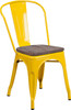 Flash Furniture Yellow Metal Stack Chair, Model# CH-31230-YL-WD-GG