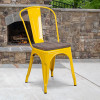 Flash Furniture Yellow Metal Stack Chair, Model# CH-31230-YL-WD-GG 2
